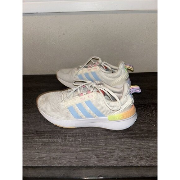 Adidas Multi Color Racer TR21 Lace Up Low Top Running Athletic Sneakers Size 9 - Picture 6 of 9